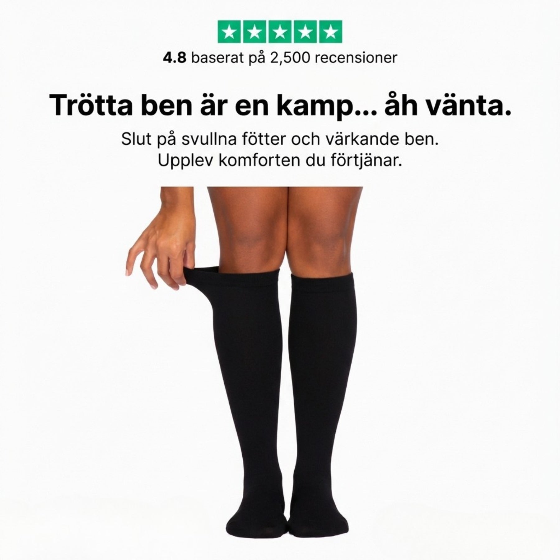 Lätt På™ – Bambu stödstrumpa för seniorer